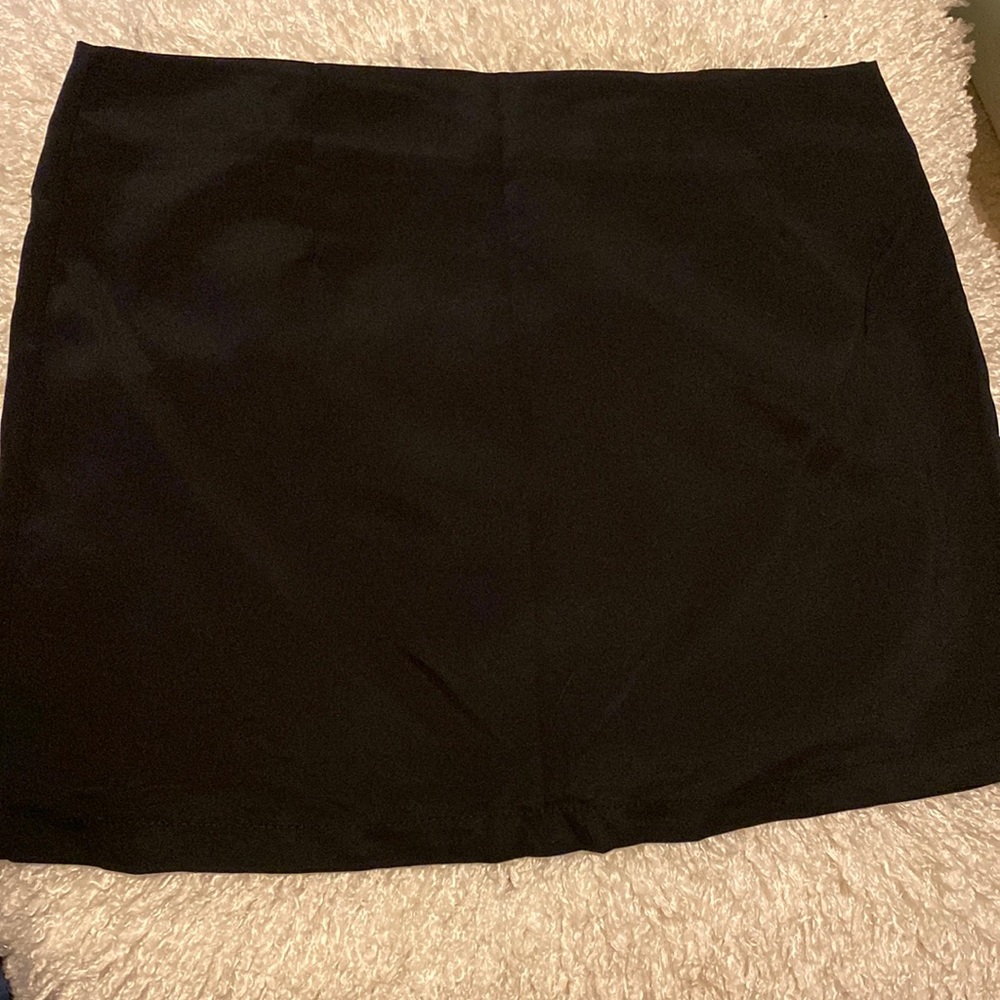 Black mini skirt